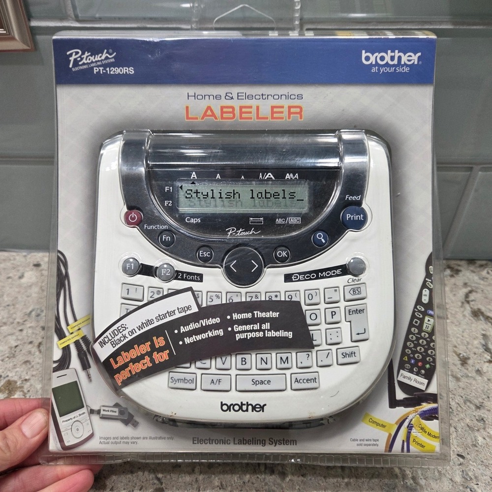 NEW SEALED Brother PT1290RS P Touch Home Electronic Labeling System Starter Tape